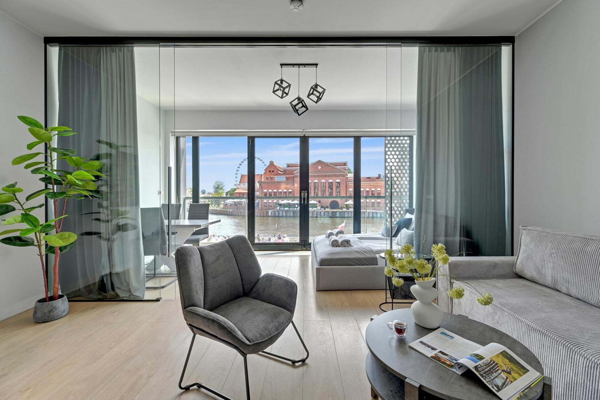 Symfonia Amazing River View Apartment By Downtown Apartments Gdańsk Exterior foto